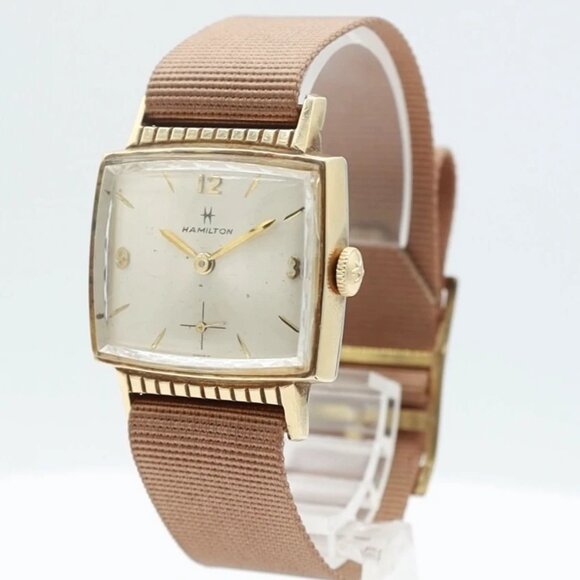 Vintage Hamilton Gary Men's Mechanical Wristwatch 686 Swiss Steel & 10k RGP - Picture 1 of 5